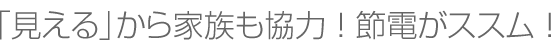 「見える」から家族も協力 ！ 節電がススム ！